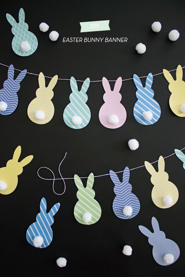 Easter Bunny Banner. 