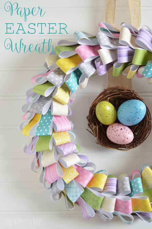 Paper Easter Wreath. 
