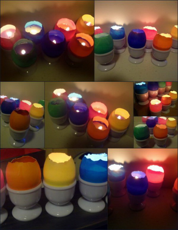 Eggshell Votive Candles. 