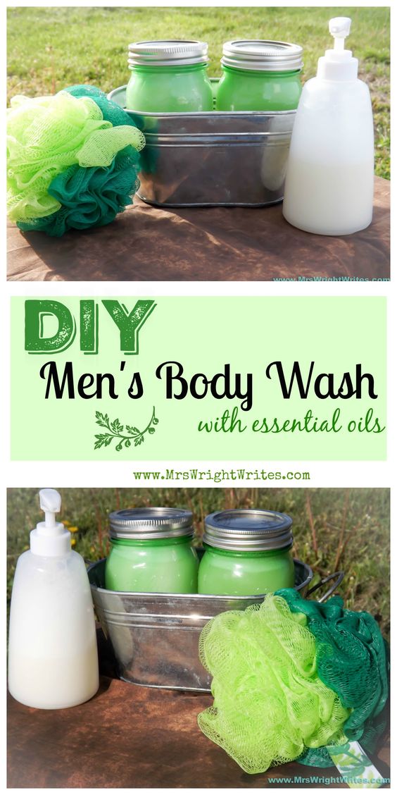 DIY Men’s Body Wash Made With Essential Oils. 