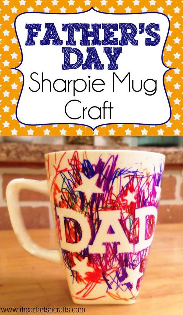 Kid-Made Father's Day Sharpie Mug 