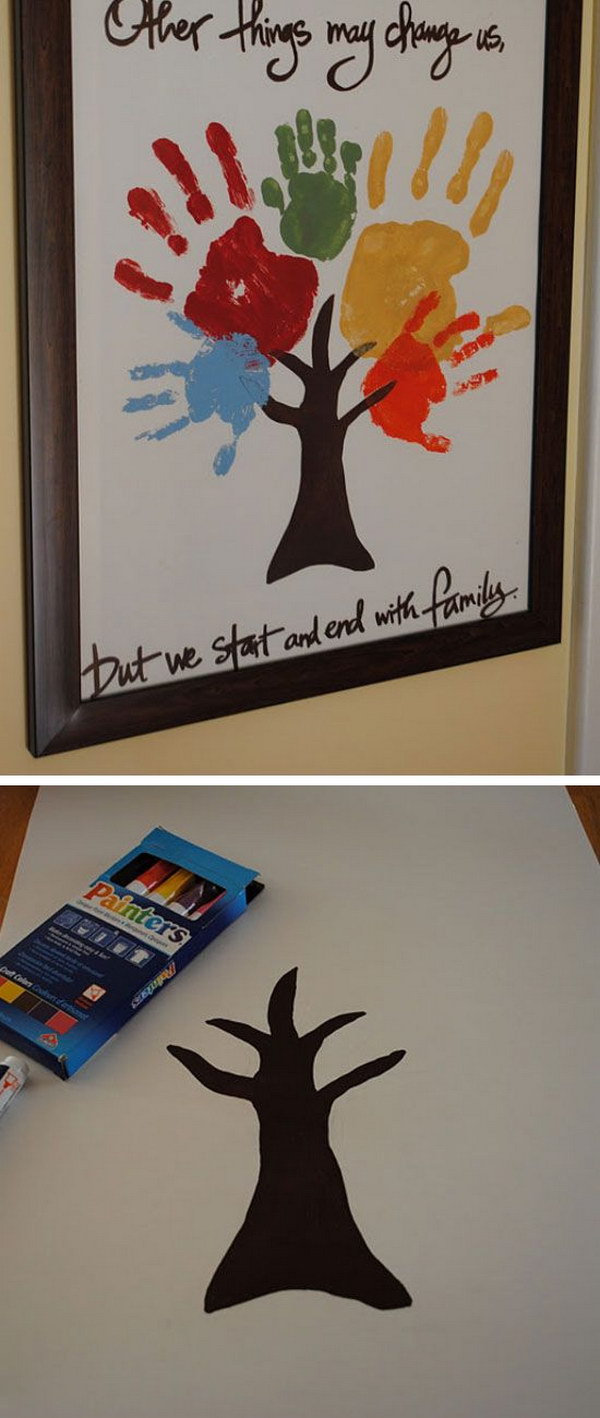 DIY Family Handprint Tree 