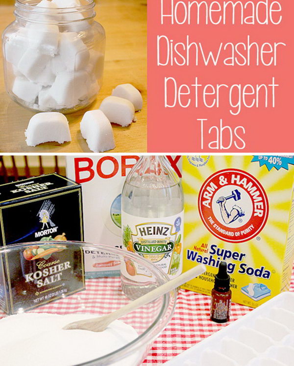 Homemade Dishwasher Detergent Tabs