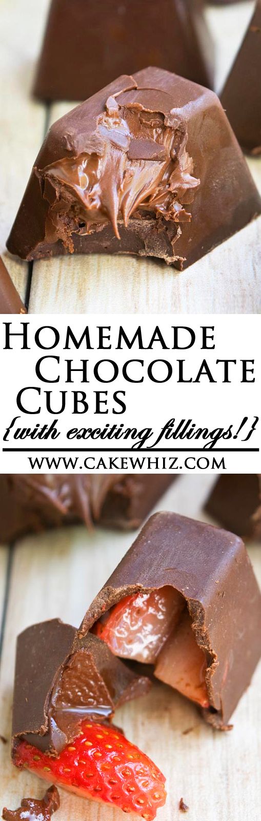 Homemade Chocolate Cubes. 