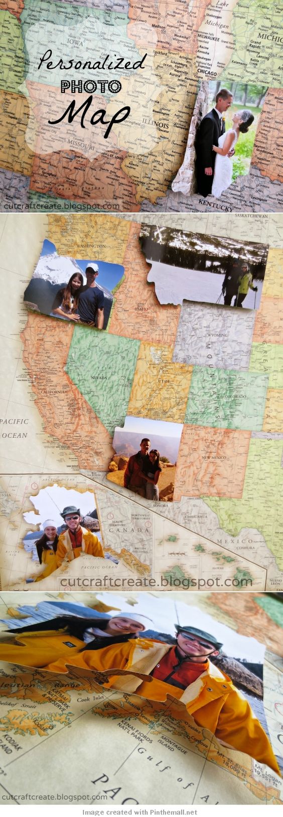 DIY Photo Travel Map to Commemorate All the Places You've Traveled to. 