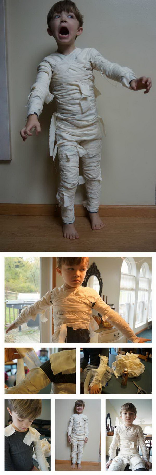 Easy Mummy Costume for Boys 