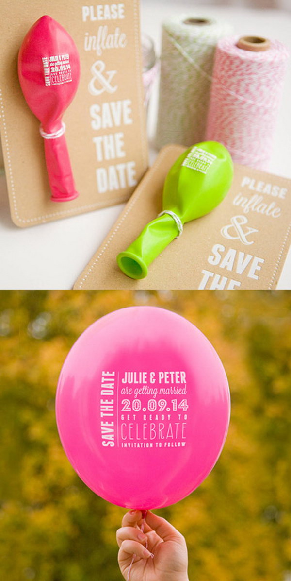 A Balloon Save-the-Date and Sticker 