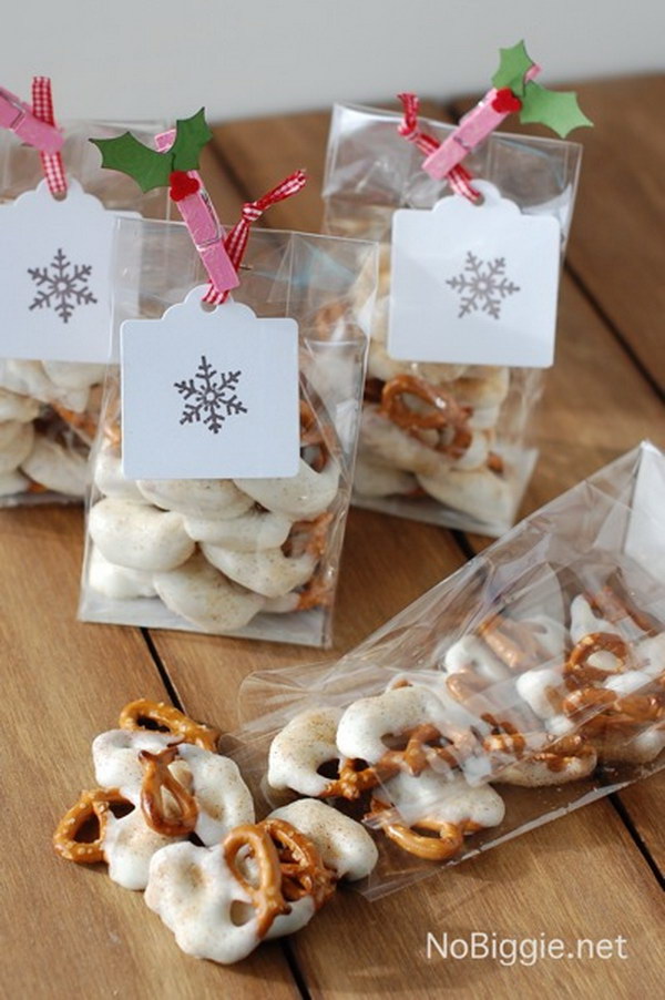 White Chocolate Caramel Pretzels. 