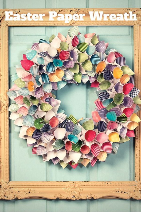 DIY Easter and Spring Paper Wreath
