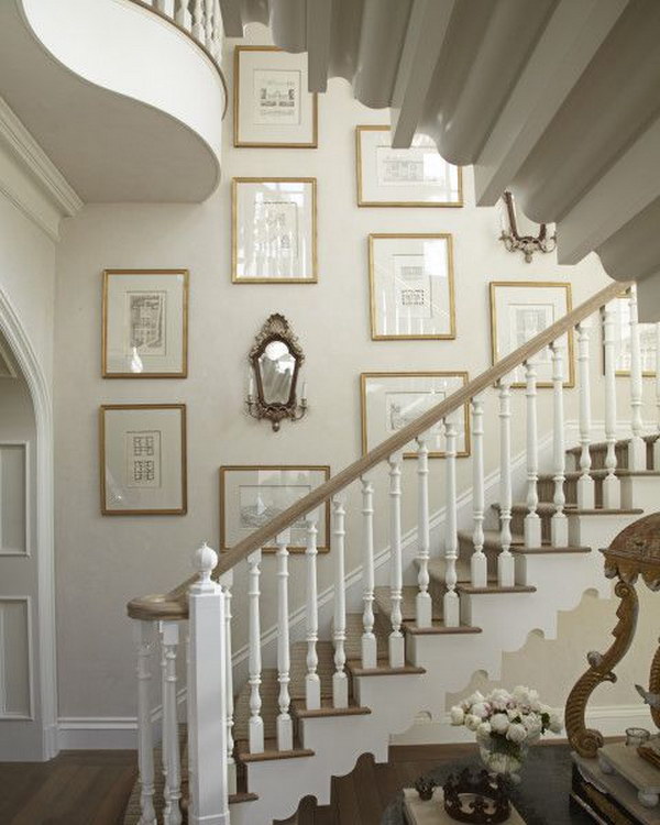 40 Ways To Decorate Your Staircase Wall 2018