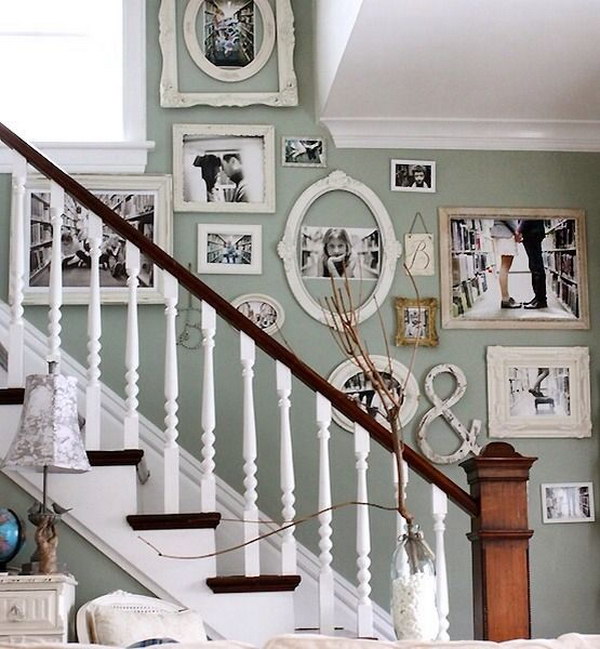 40 Ways To Decorate Your Staircase Wall