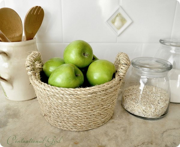 Sisal Rope Bowl. 