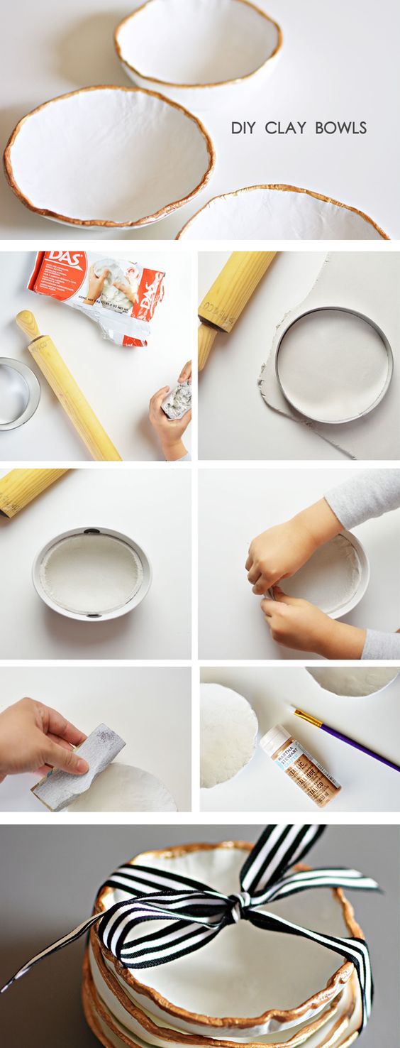 DIY Clay Bowls. 