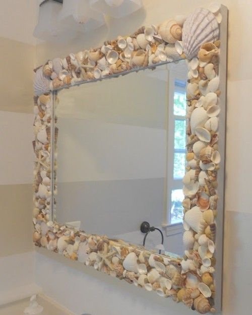 DIY Shell Mirror. 