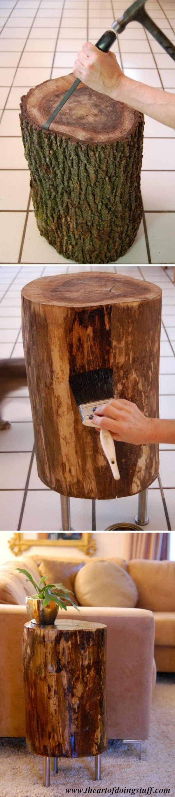 Tree Stump Table. 