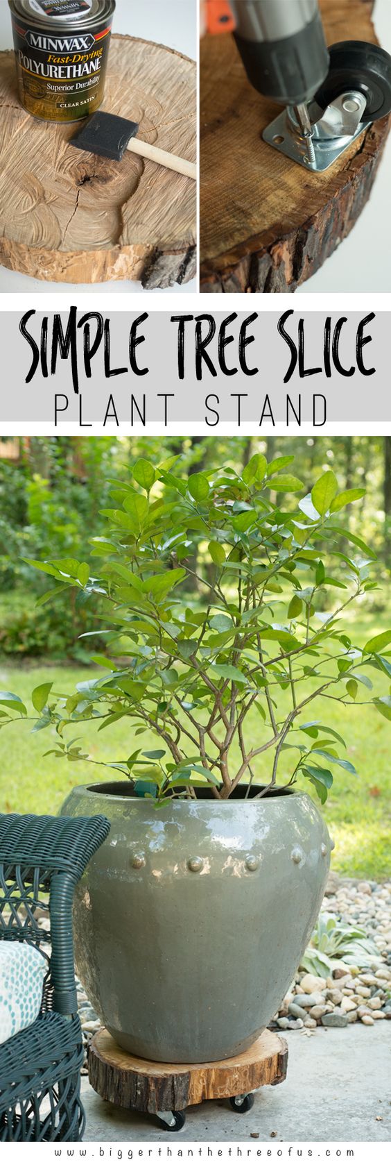 DIY Rolling Plant Stand. 