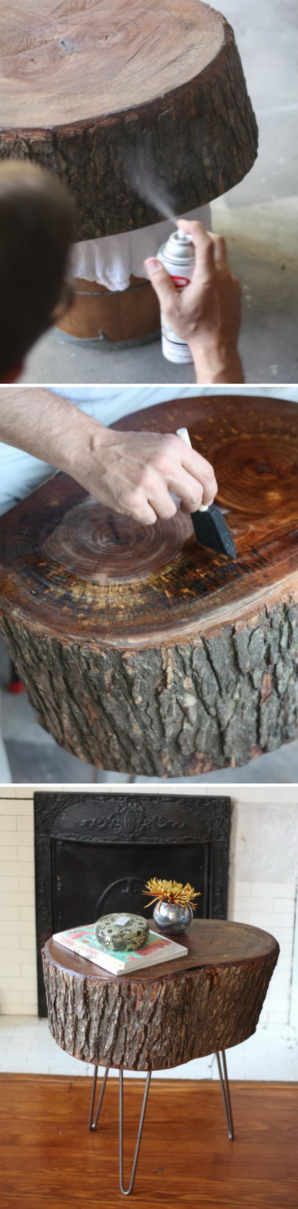 DIY Stump Table. 