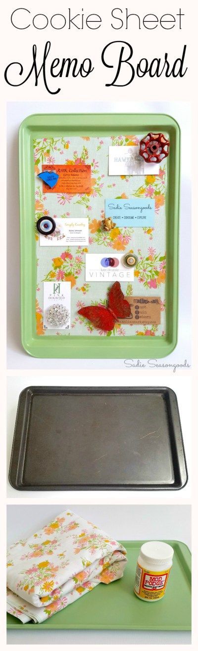 Cookie Sheet Magnetic Memo Board. 