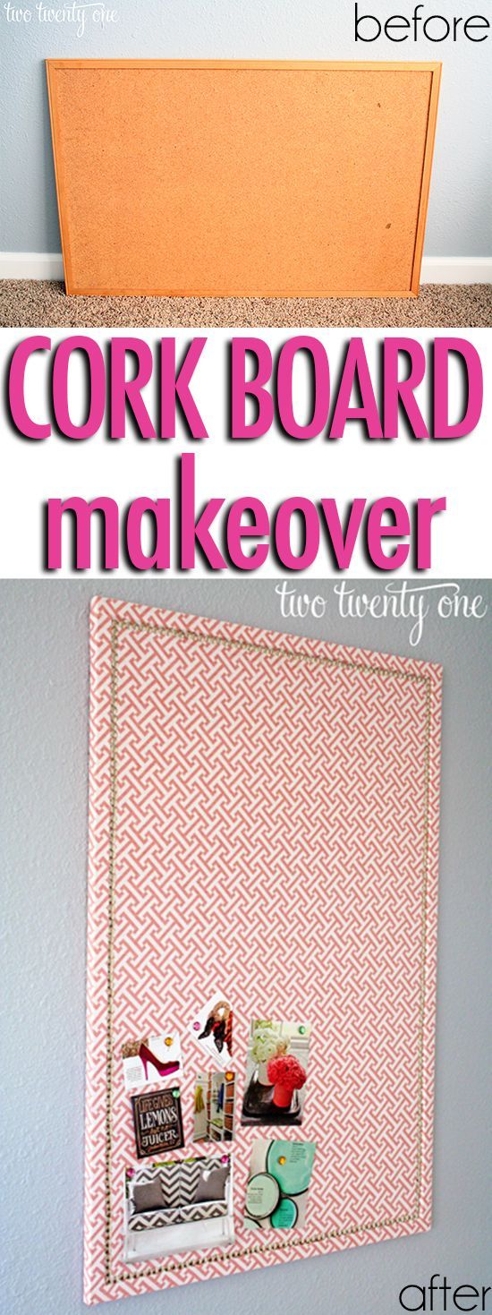 Faux Nail Head Trimmed Cork Board. 