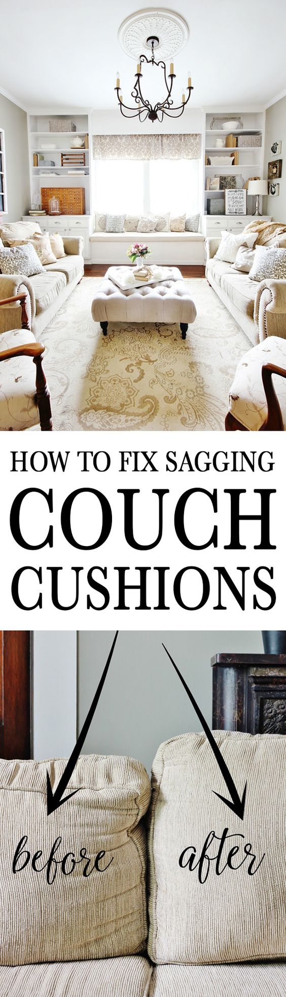 How to Fix Sagging Couch Cushions. 