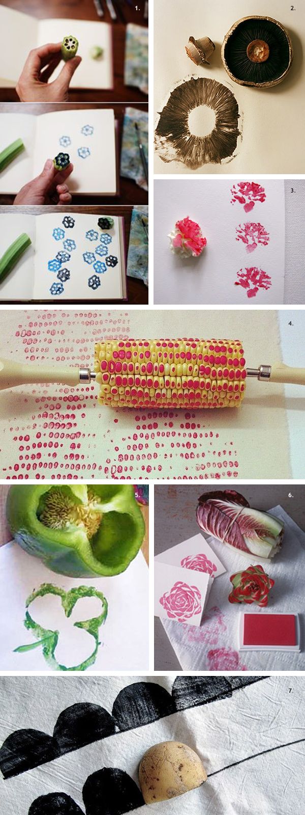 Creative Veggie Stamps. 