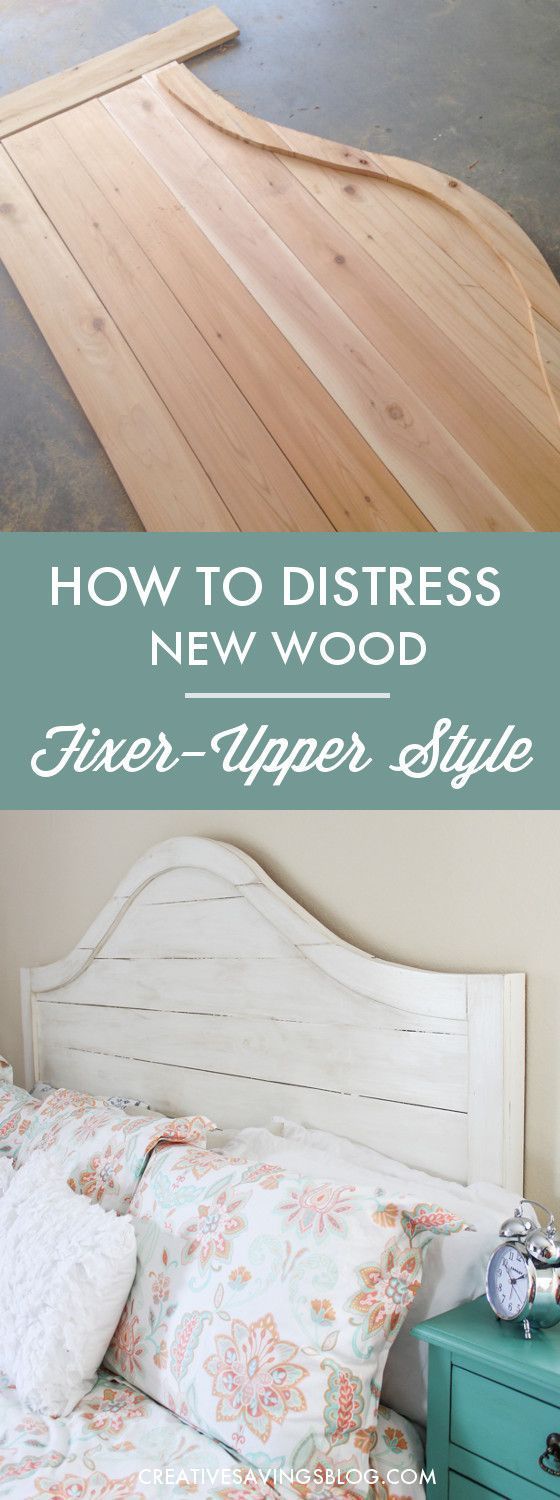 How to distress new wood into Joanna Gaines signature style. 