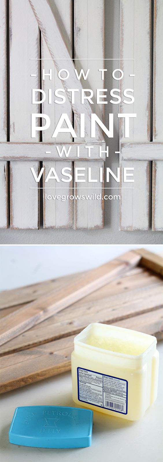 How to distress paint the easy way using vaseline. 