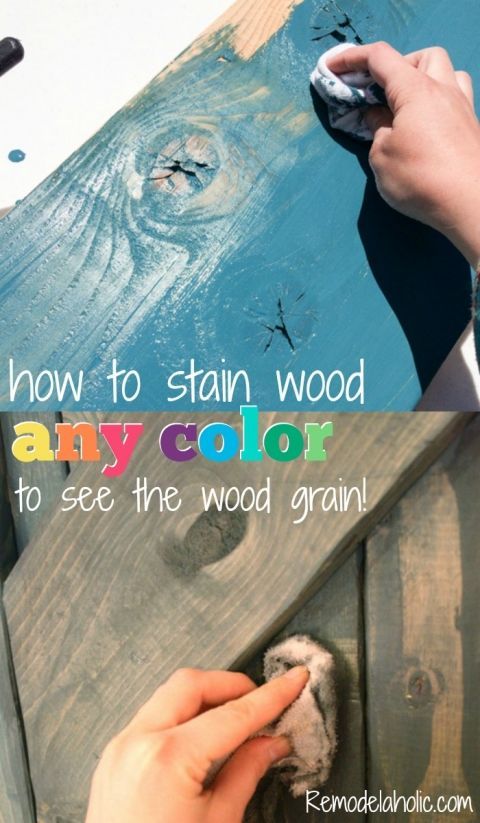 How to use paint to color wash and stain wood any color. 