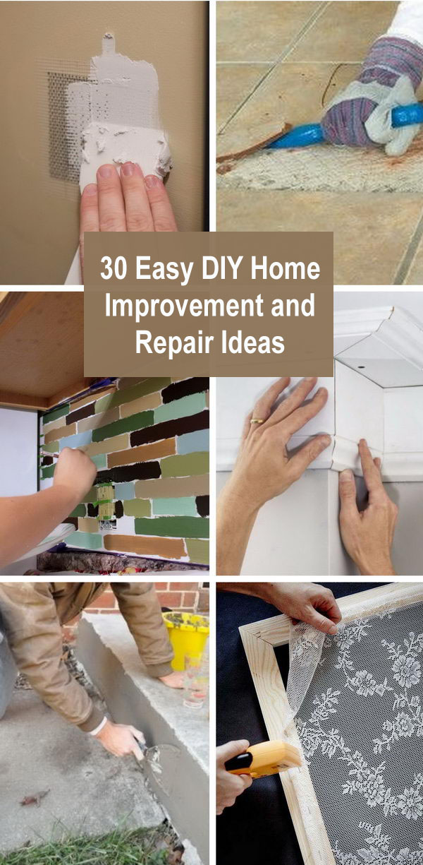 30+ Easy DIY Home Improvement and Repair Ideas. 