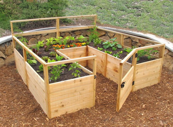 Deer Proof Cedar Complete Raised Garden Bed Kit. 