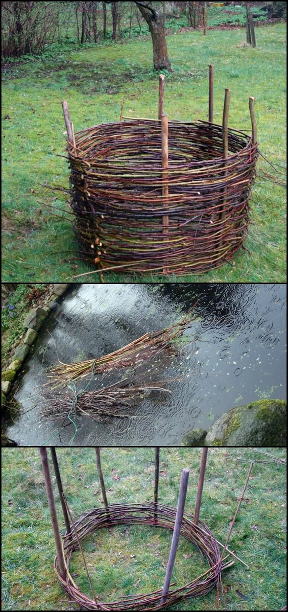 Wattle Raised Garden Bed. 