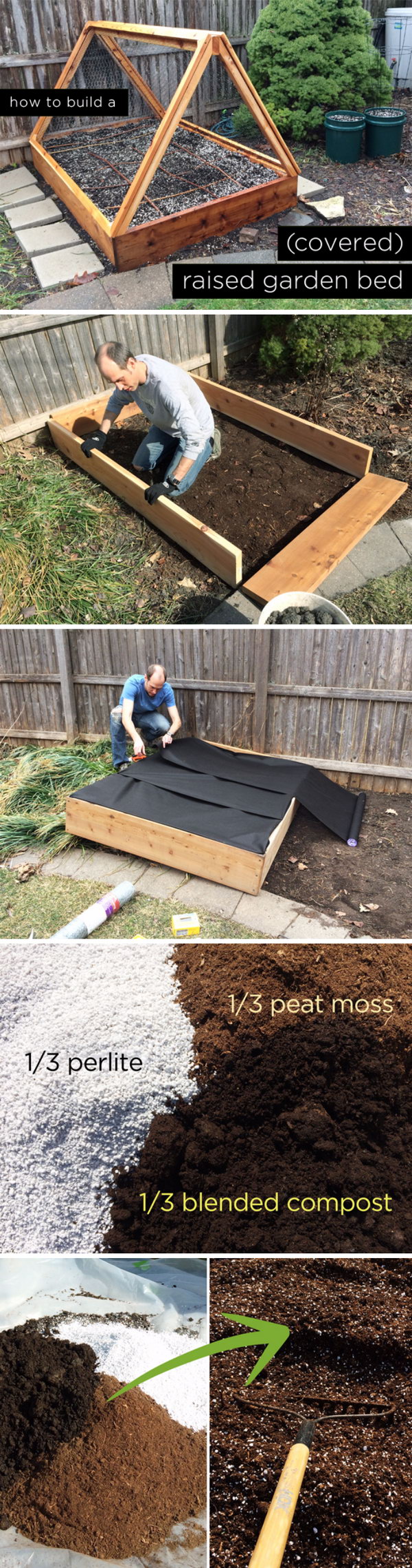 DIY Covered Raised Garden Bed. 