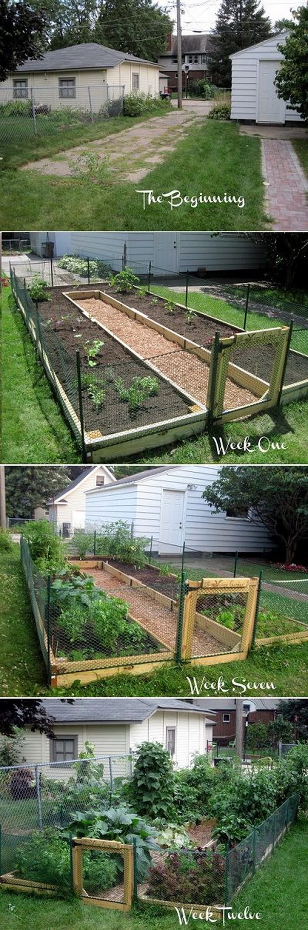 DIY U-Shaped Raised Garden Bed. 