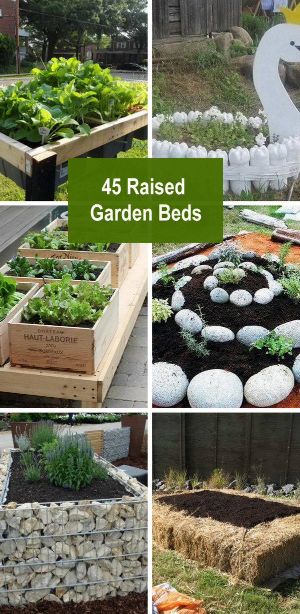 45 Raised Garden Beds. 