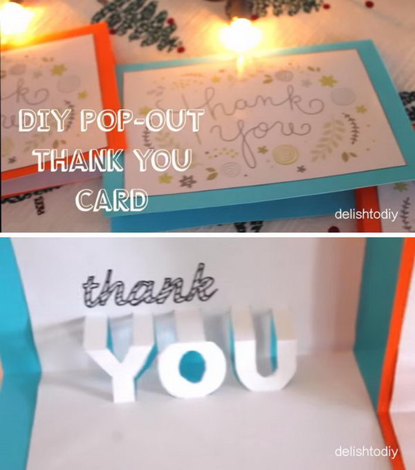 DIY Easy Pop-out Thank you Card. 