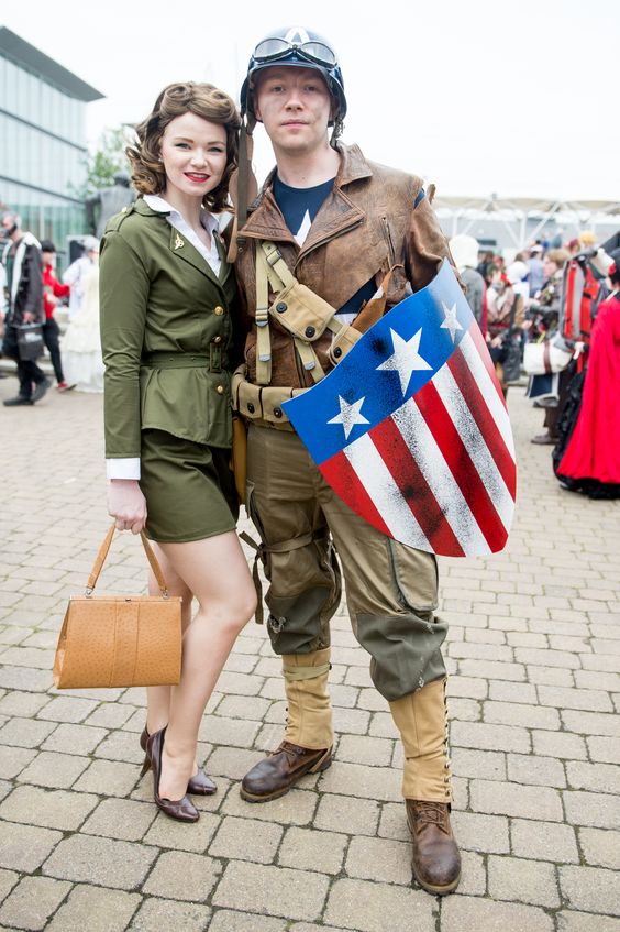 Peggy Carter and Captain America. 