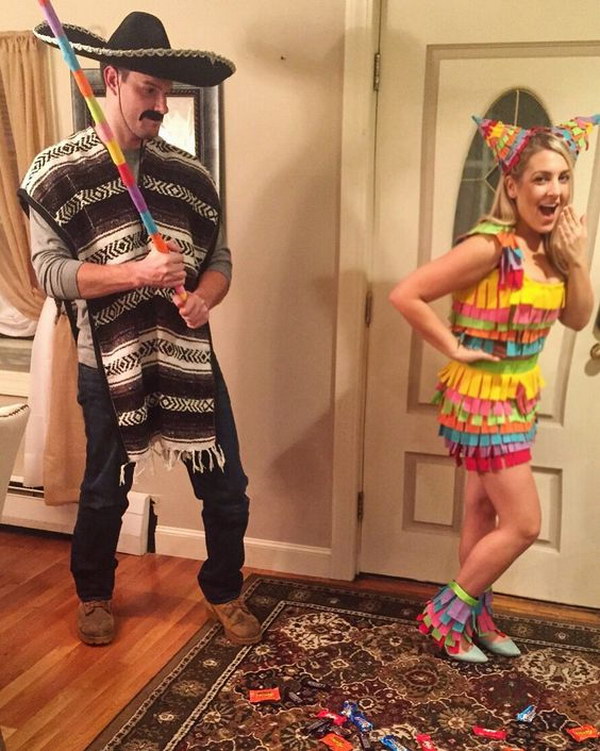 Mexican Pinata Couple Costume. 