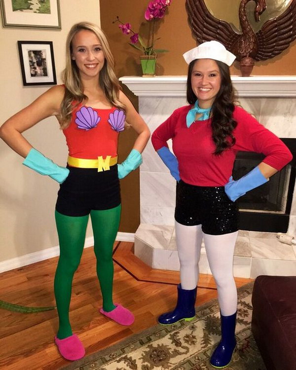 Mermaid Man And Barnacle Boy Costumes. 