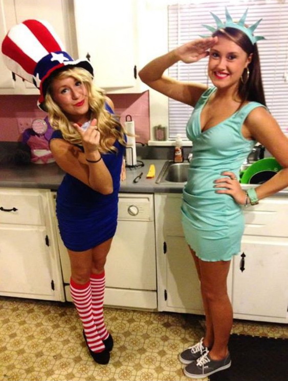 Lady Liberty And Uncle Sam. 