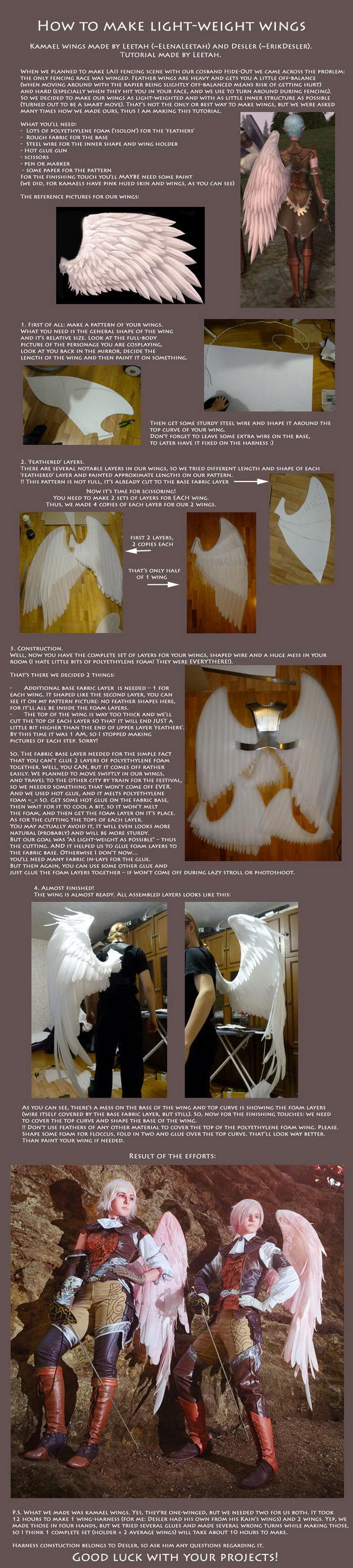 Light-Weight Angel Wings Costume. 