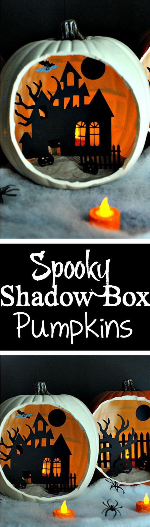 DIY Shadow Box Pumpkins. 