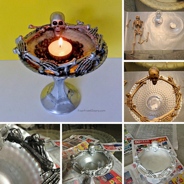 Easy DIY Skeleton Dish. 