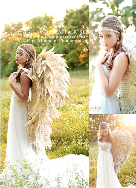 Paper Angel Wings Costume. 