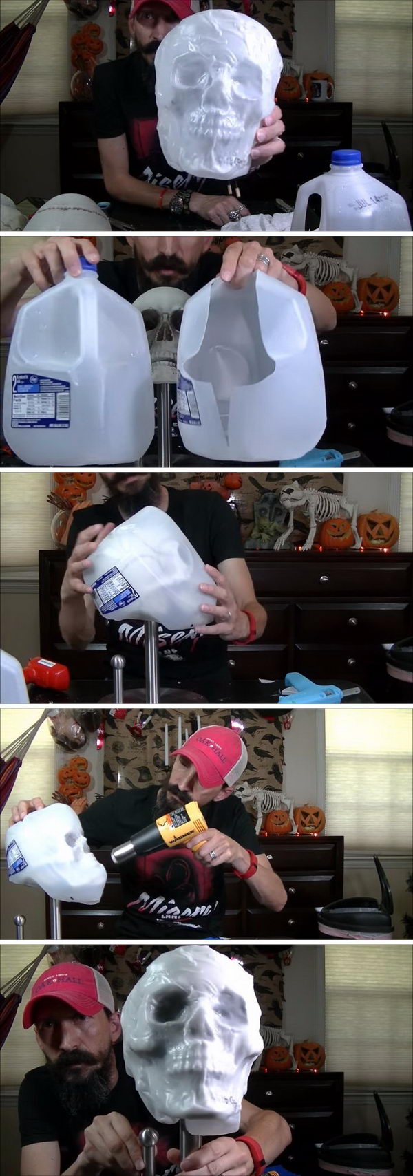 Cheap Milk Jug Skull Tutorial. 