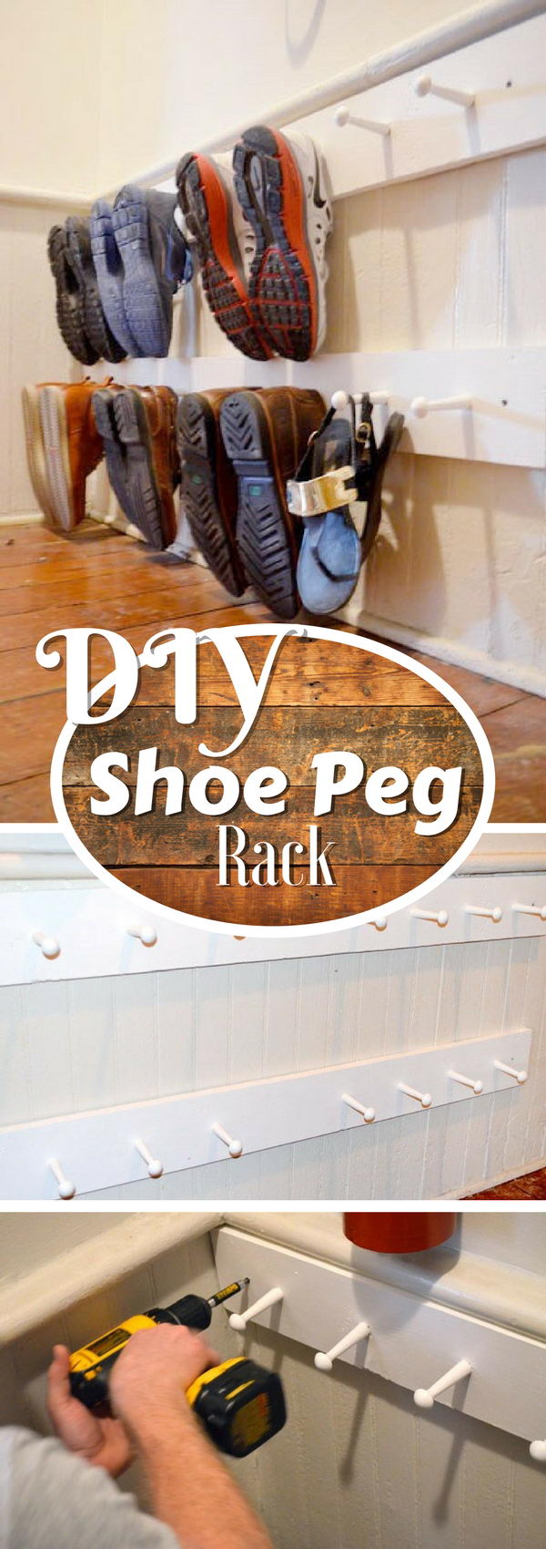 Easy Shoe Peg Rack. 