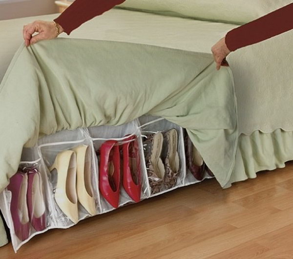 Under Bed Shoe Storage. 