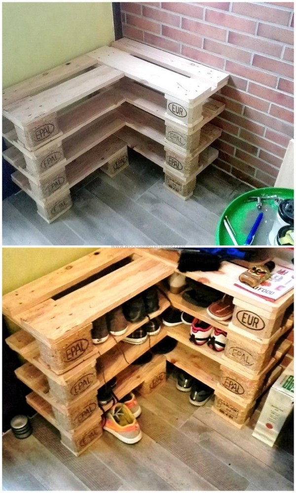 Pallet Shoe Rack. 