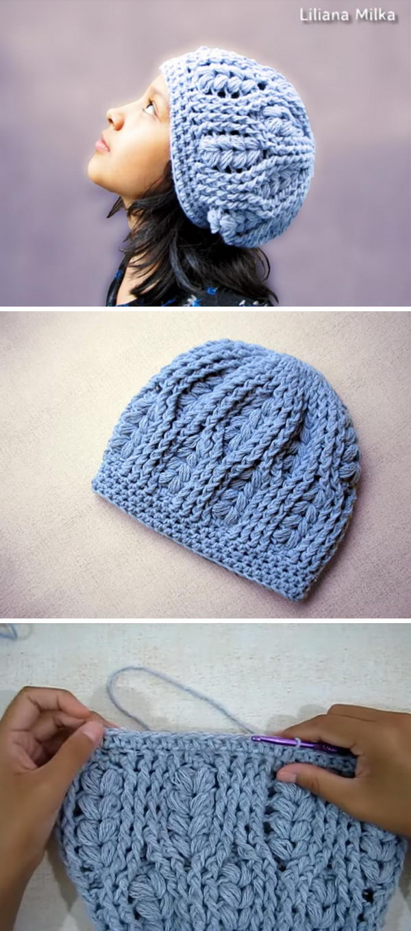 Wheat Stitch Cable Hat. 
