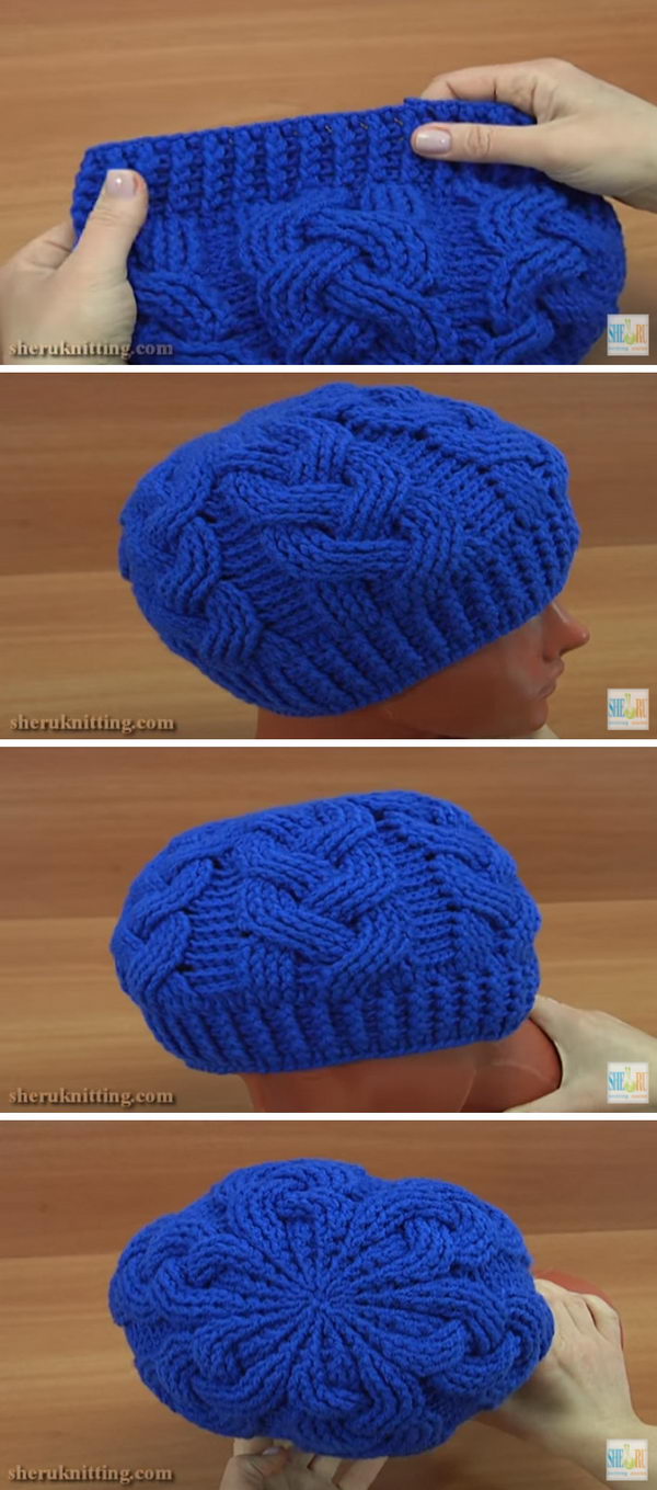 Crochet Braid Cable Stitch Hat. 