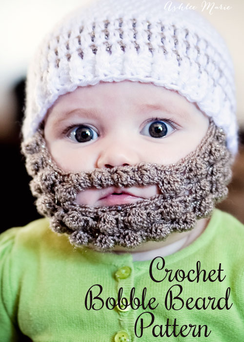 Crochet Hat With Beard. 